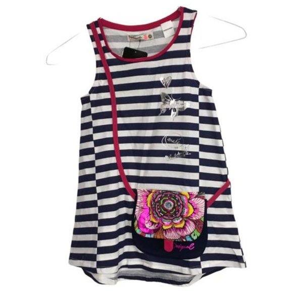 Desigual Girls Top Cotton Size 9/10 Years Multicolor It has a bag included g11